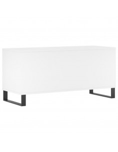 Mobile Porta Dischi Bianco 100x38x48 cm in Legno Multistrato