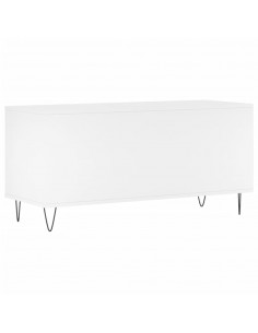 Mobile Porta Dischi Bianco 100x38x48 cm in Legno Multistrato