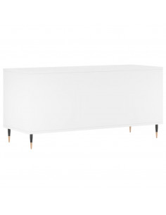 Mobile Porta Dischi Bianco 100x38x48 cm in Legno Multistrato