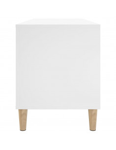 Mobile Porta Dischi Bianco 100x38x48 cm in Legno Multistrato