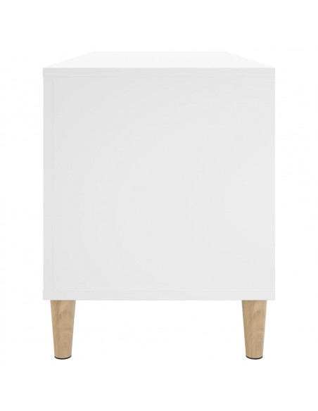 Mobile Porta Dischi Bianco 100x38x48 cm in Legno Multistrato