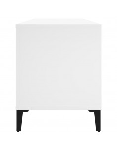 Mobile Porta Dischi Bianco 100x38x48 cm in Legno Multistrato