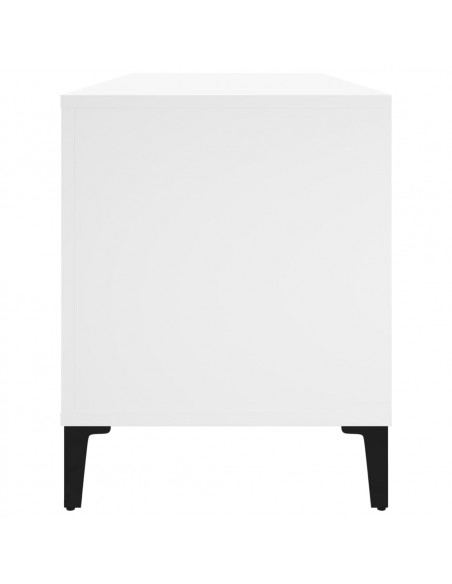 Mobile Porta Dischi Bianco 100x38x48 cm in Legno Multistrato