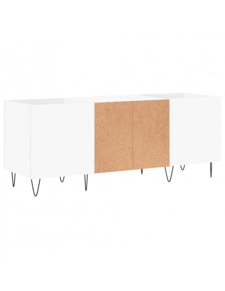 Mobile Porta Dischi Bianco 121x38x48 cm in Legno Multistrato