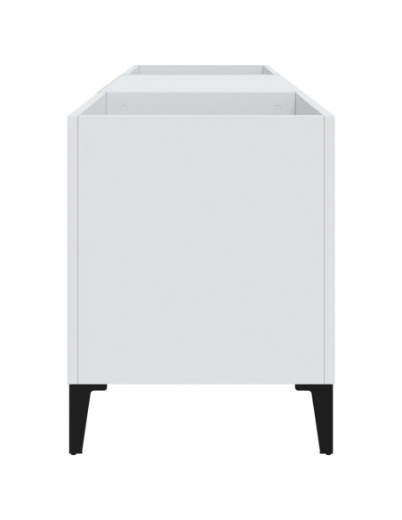 Mobile Porta Dischi Bianco 121x38x48 cm in Legno Multistrato
