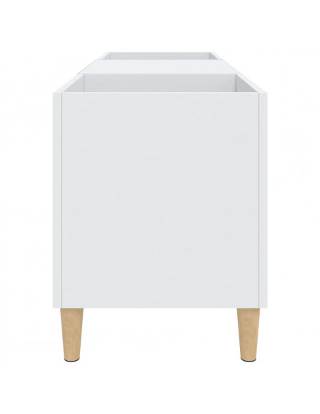 Mobile Porta Dischi Bianco 121x38x48 cm in Legno Multistrato