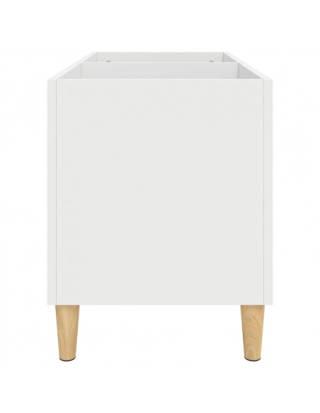 Mobile Porta Dischi Bianco 74,5x38x48 cm in Legno Multistrato