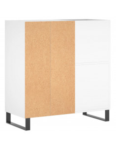 Mobile Porta Dischi Bianco 84,5x38x89 cm in Legno Multistrato