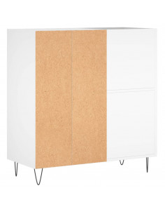 Mobile Porta Dischi Bianco 84,5x38x89 cm in Legno Multistrato