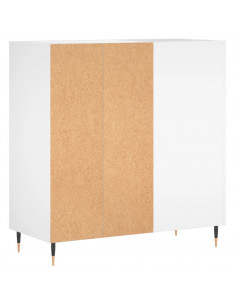 Mobile Porta Dischi Bianco 84,5x38x89 cm in Legno Multistrato