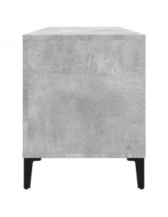 Mobile Porta Dischi Grigio Cemento 100x38x48 Legno Multistrato