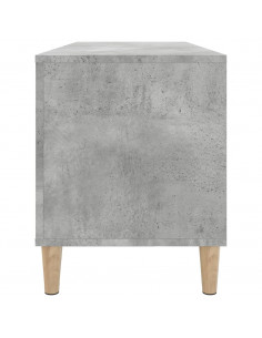 Mobile Porta Dischi Grigio Cemento 100x38x48 Legno Multistrato