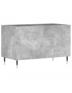 Mobile Porta Dischi Grigio Cemento 74,5x38x48 Legno Multistrato