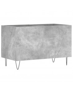 Mobile Porta Dischi Grigio Cemento 74,5x38x48 Legno Multistrato