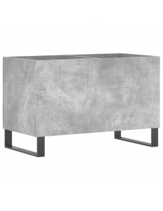 Mobile Porta Dischi Grigio Cemento 74,5x38x48 Legno Multistrato