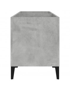 Mobile Porta Dischi Grigio Cemento 74,5x38x48 Legno Multistrato