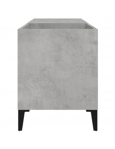 Mobile Porta Dischi Grigio Cemento 84,5x38x48 Legno Multistrato