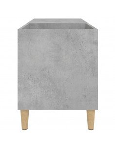 Mobile Porta Dischi Grigio Cemento 84,5x38x48 Legno Multistrato