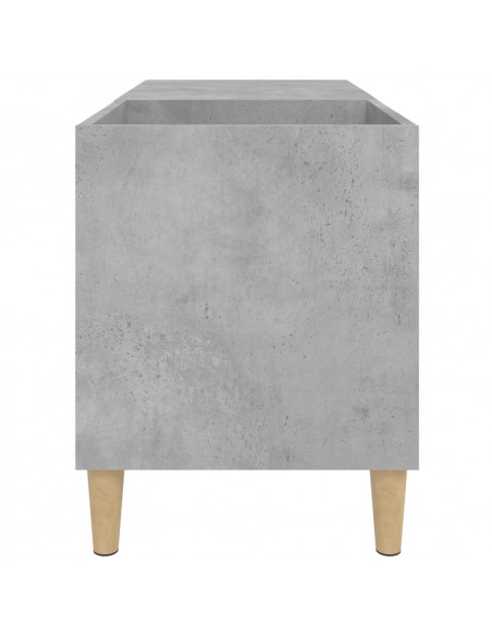 Mobile Porta Dischi Grigio Cemento 84,5x38x48 Legno Multistrato