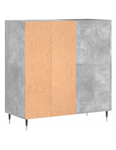 Mobile Porta Dischi Grigio Cemento 84,5x38x89 Legno Multistrato