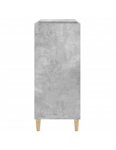 Mobile Porta Dischi Grigio Cemento 84,5x38x89 Legno Multistrato
