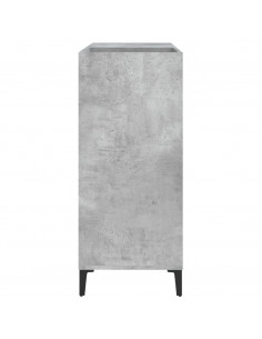 Mobile Porta Dischi Grigio Cemento 84,5x38x89 Legno Multistrato