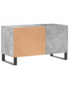 Mobile Porta Dischi Grigio Cemento 85x38x48cm Legno Multistrato