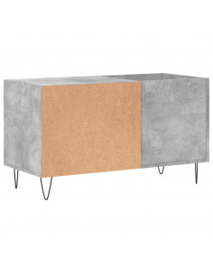 Mobile Porta Dischi Grigio Cemento 85x38x48cm Legno Multistrato