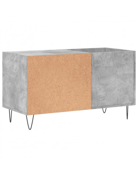 Mobile Porta Dischi Grigio Cemento 85x38x48cm Legno Multistrato
