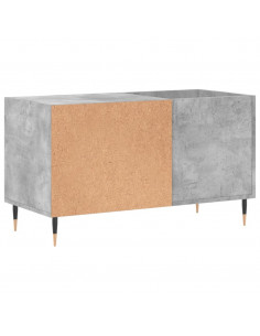 Mobile Porta Dischi Grigio Cemento 85x38x48cm Legno Multistrato