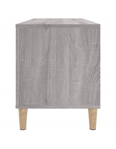 Mobile Porta Dischi Grigio Sonoma 100x38x48cm Legno Multistrato