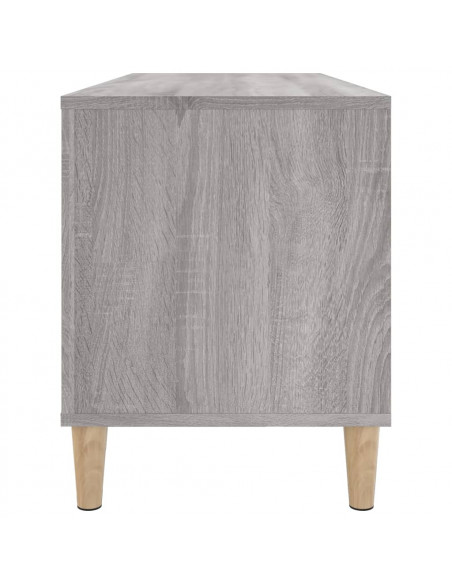 Mobile Porta Dischi Grigio Sonoma 100x38x48cm Legno Multistrato