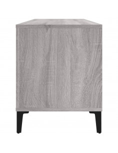 Mobile Porta Dischi Grigio Sonoma 100x38x48cm Legno Multistrato