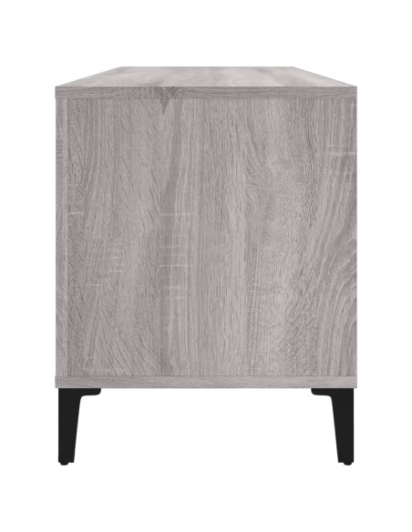 Mobile Porta Dischi Grigio Sonoma 100x38x48cm Legno Multistrato