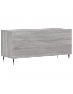 Mobile Porta Dischi Grigio Sonoma 100x38x48cm Legno Multistrato