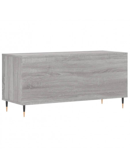 Mobile Porta Dischi Grigio Sonoma 100x38x48cm Legno Multistrato