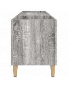 Mobile Porta Dischi Grigio Sonoma 121x38x48cm Legno Multistrato