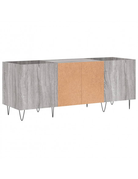 Mobile Porta Dischi Grigio Sonoma 121x38x48cm Legno Multistrato