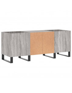 Mobile Porta Dischi Grigio Sonoma 121x38x48cm Legno Multistrato