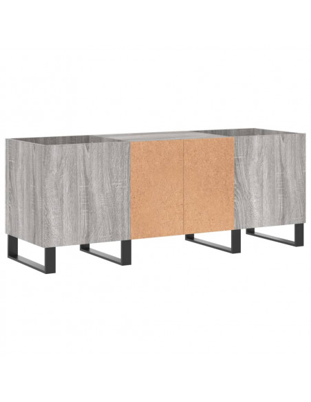 Mobile Porta Dischi Grigio Sonoma 121x38x48cm Legno Multistrato