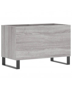 Mobile Porta Dischi Grigio Sonoma 74,5x38x48 Legno Multistrato