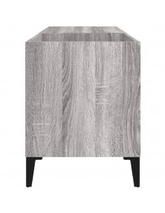 Mobile Porta Dischi Grigio Sonoma 84,5x38x48 Legno Multistrato