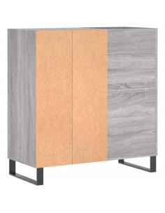 Mobile Porta Dischi Grigio Sonoma 84,5x38x89 Legno Multistrato