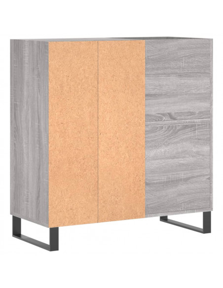 Mobile Porta Dischi Grigio Sonoma 84,5x38x89 Legno Multistrato