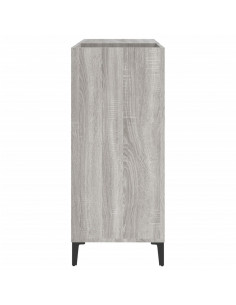 Mobile Porta Dischi Grigio Sonoma 84,5x38x89 Legno Multistrato