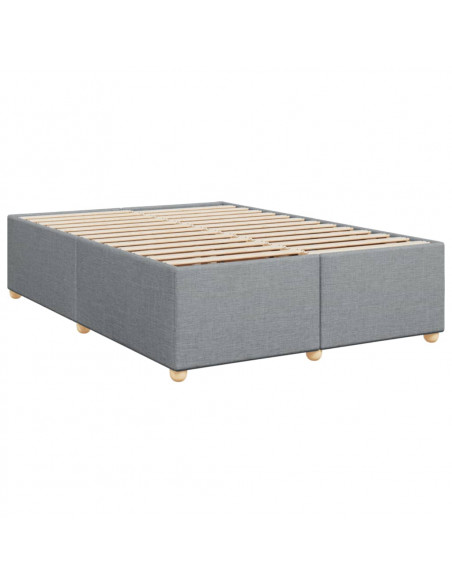 Giroletto a Molle con Materasso Grigio Chiaro 160x200cm Tessuto