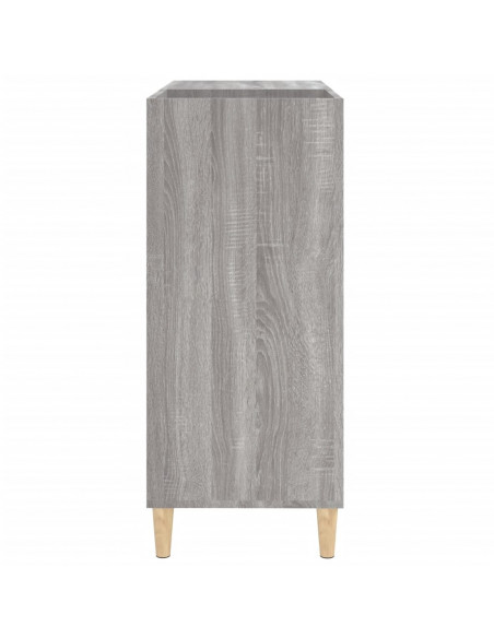 Mobile Porta Dischi Grigio Sonoma 84,5x38x89 Legno Multistrato