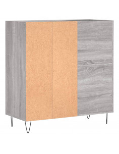 Mobile Porta Dischi Grigio Sonoma 84,5x38x89 Legno Multistrato