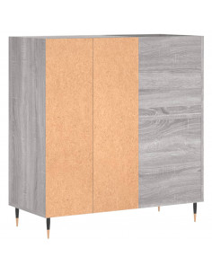 Mobile Porta Dischi Grigio Sonoma 84,5x38x89 Legno Multistrato