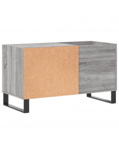 Mobile Porta Dischi Grigio Sonoma 85x38x48 cm Legno Multistrato